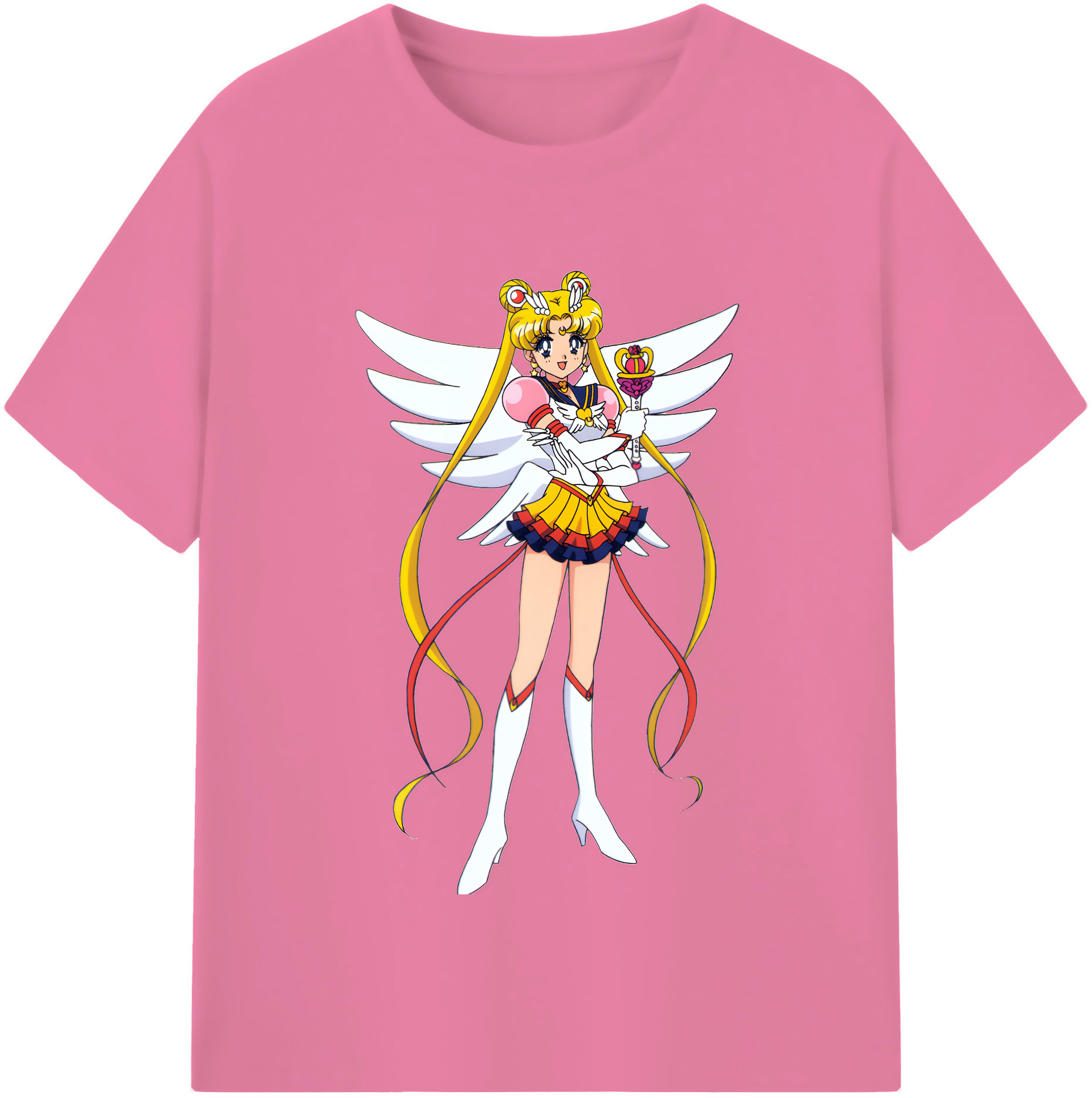 （画像用） 美少女戦士セーラームーン 月野 うさぎ つきの うさぎ Sailor Moon Tsukino Usagi 綿100％半袖Tシャツ（フロントプリント）